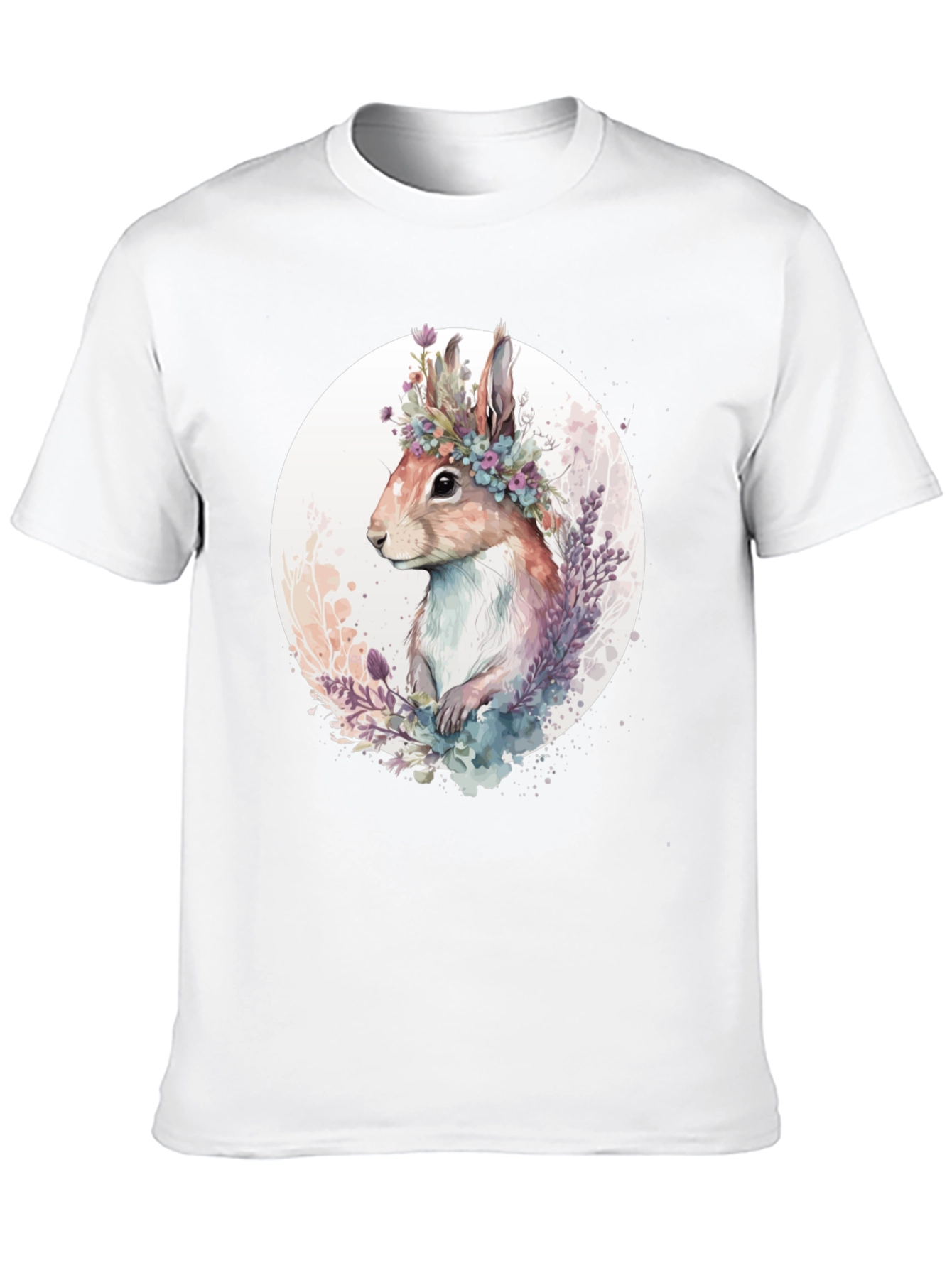 Floral Crown Rabbit Graphic Tee