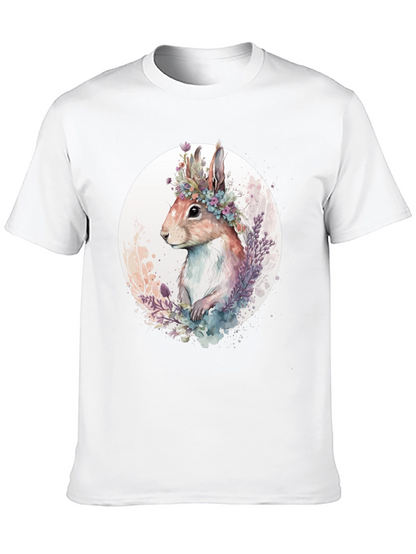 Floral Crown Rabbit Graphic Tee