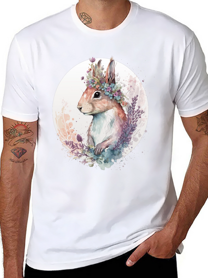 Floral Crown Rabbit Graphic Tee