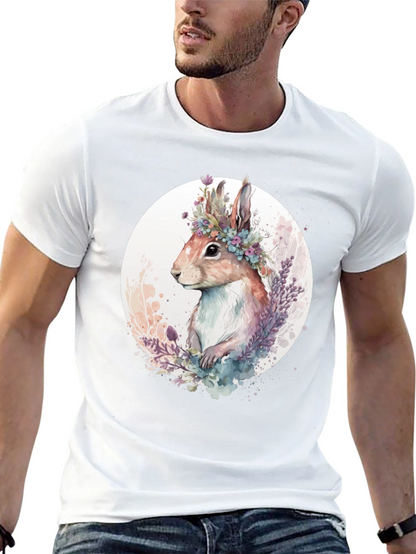 Floral Crown Rabbit Graphic Tee