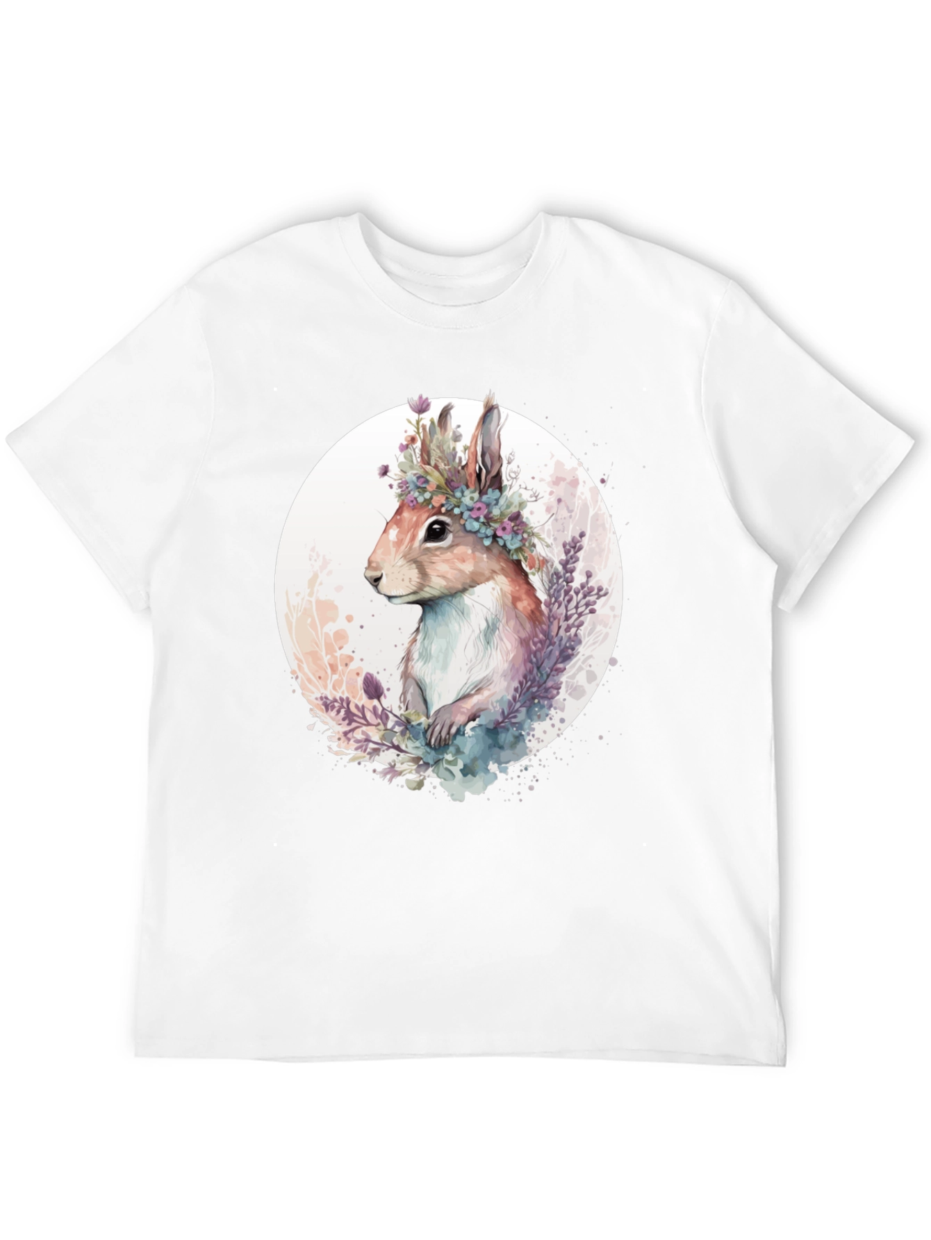 Floral Crown Rabbit Graphic Tee