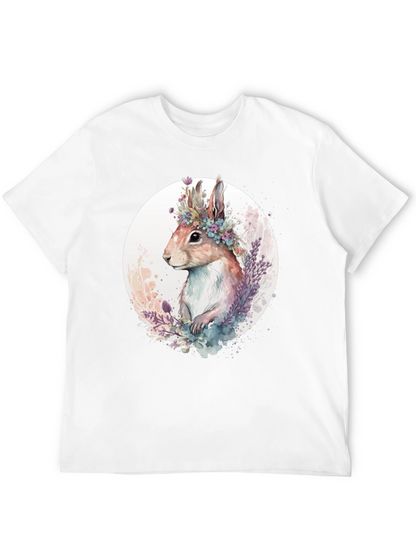 Floral Crown Rabbit Graphic Tee
