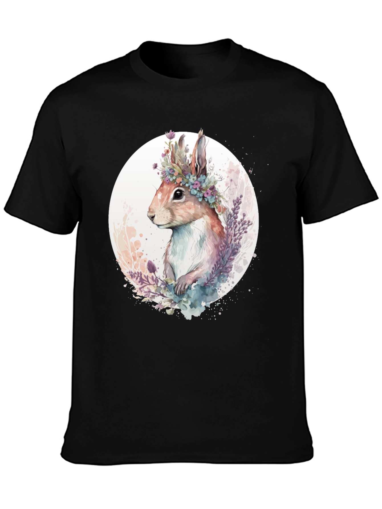 Floral Crown Rabbit Graphic Tee