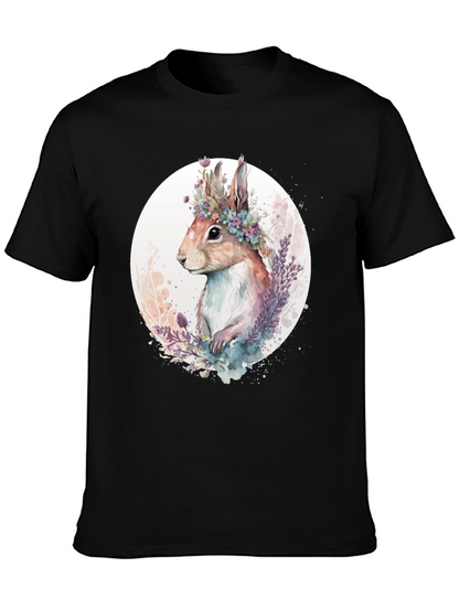 Floral Crown Rabbit Graphic Tee