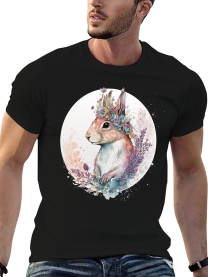 Floral Crown Rabbit Graphic Tee