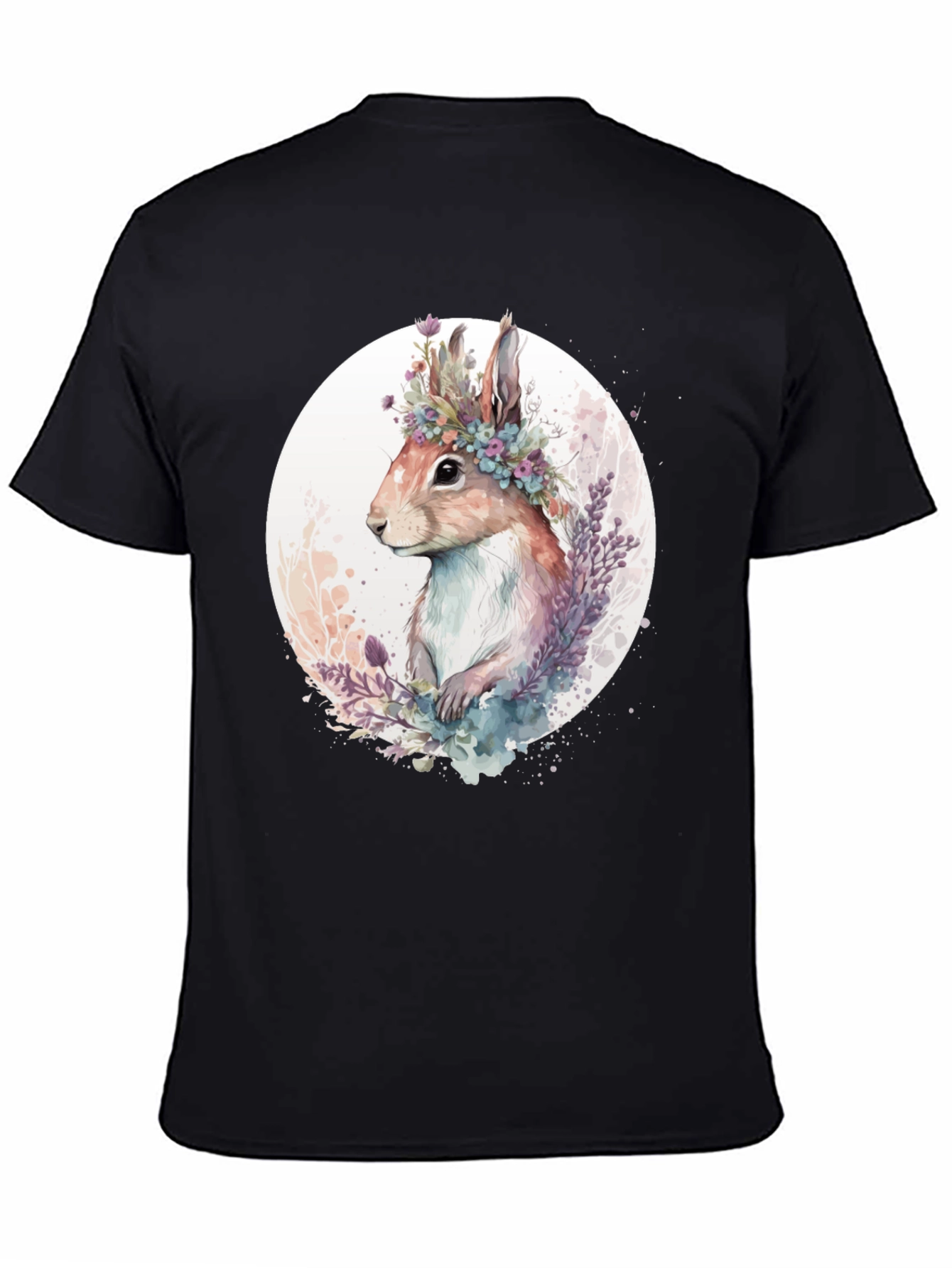 Floral Crown Rabbit Graphic Tee