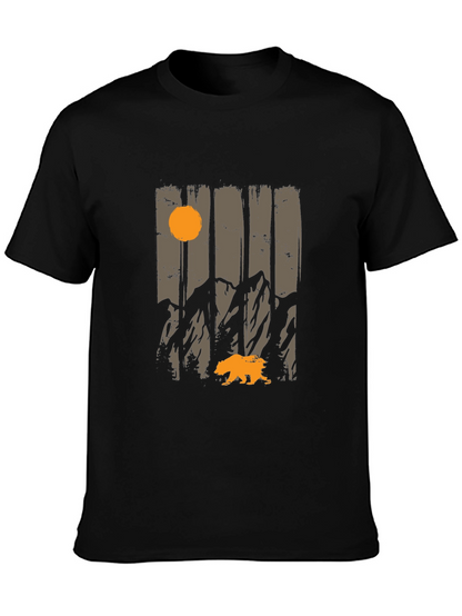 Nature Bear Graphic Tee - Mens Black T-Shirt