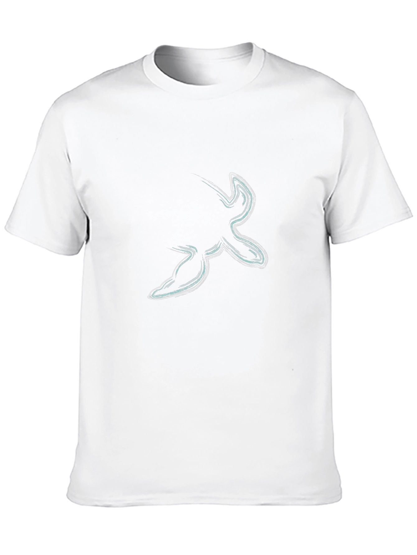 Abstract Graphic Black Cotton Casual T-Shirt