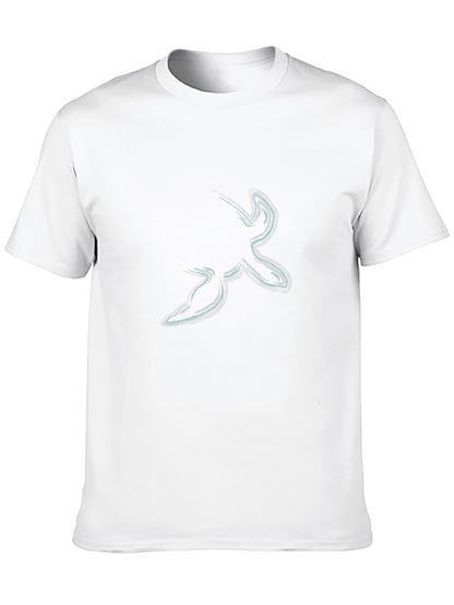 Abstract Graphic Black Cotton Casual T-Shirt