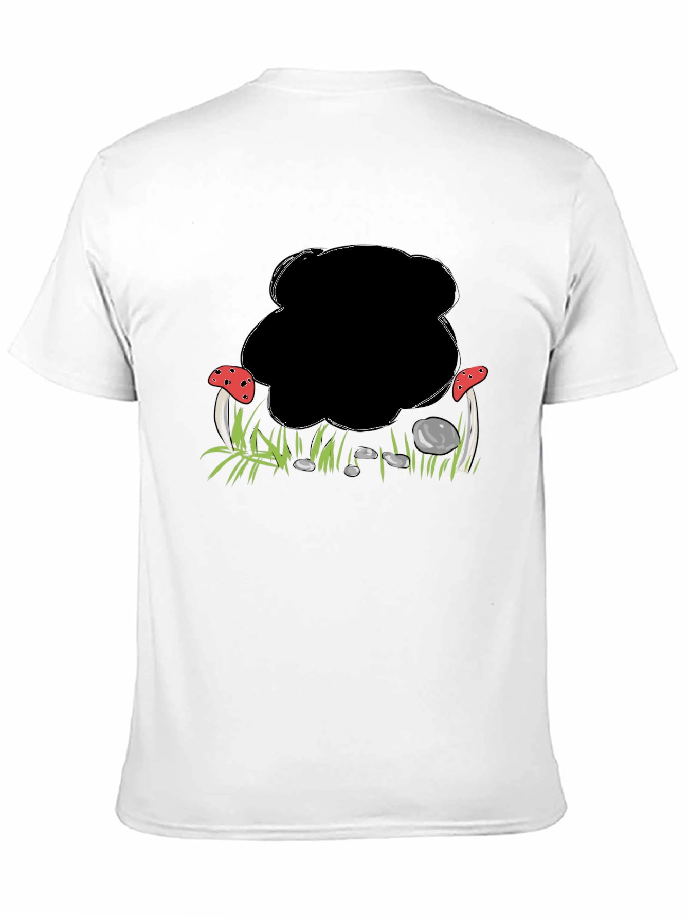 Mushroom Patch Graphic Black T-Shirt