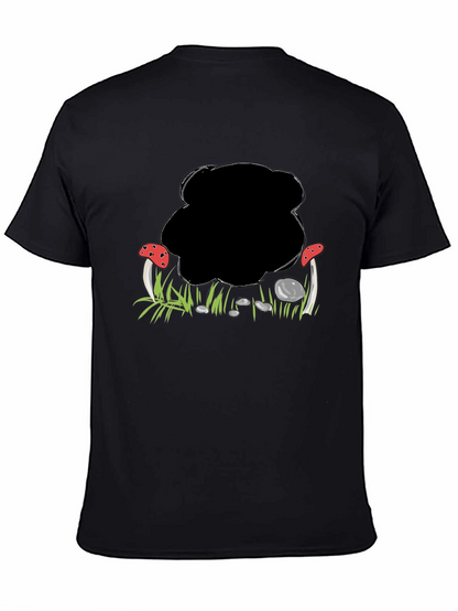 Mushroom Patch Graphic Black T-Shirt
