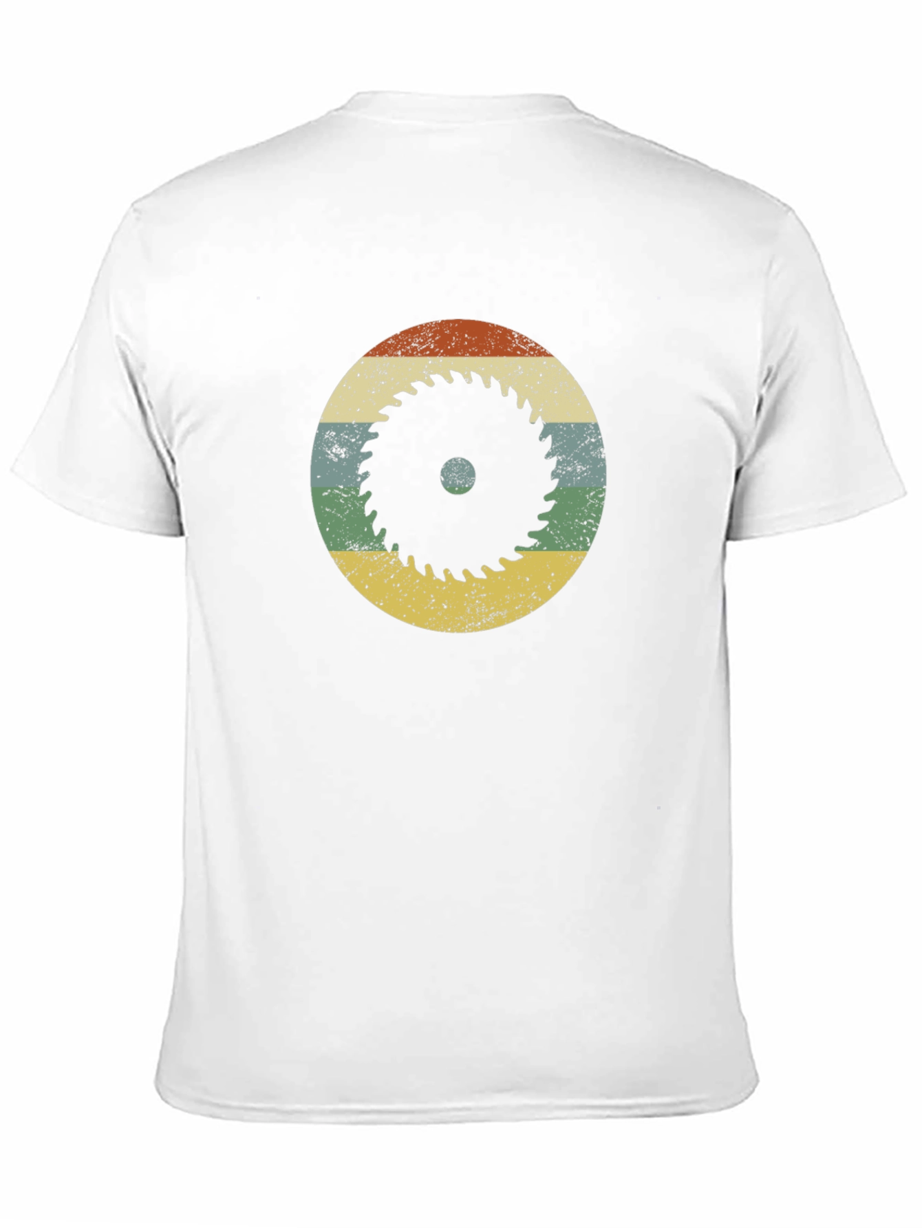 Retro Saw Blade Graphic T-Shirt - Black