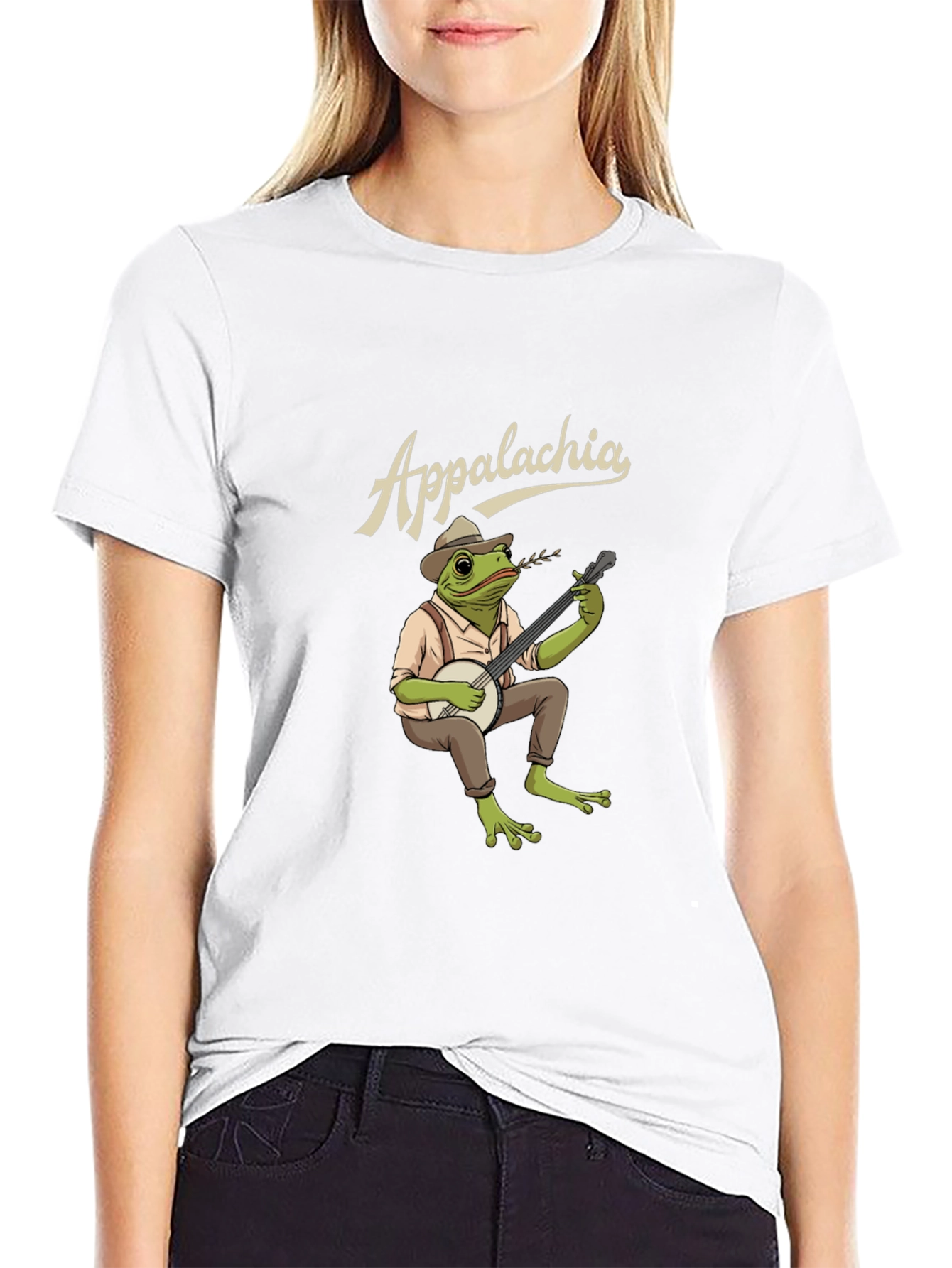 Appalachia Frog Banjo Player Graphic Tee