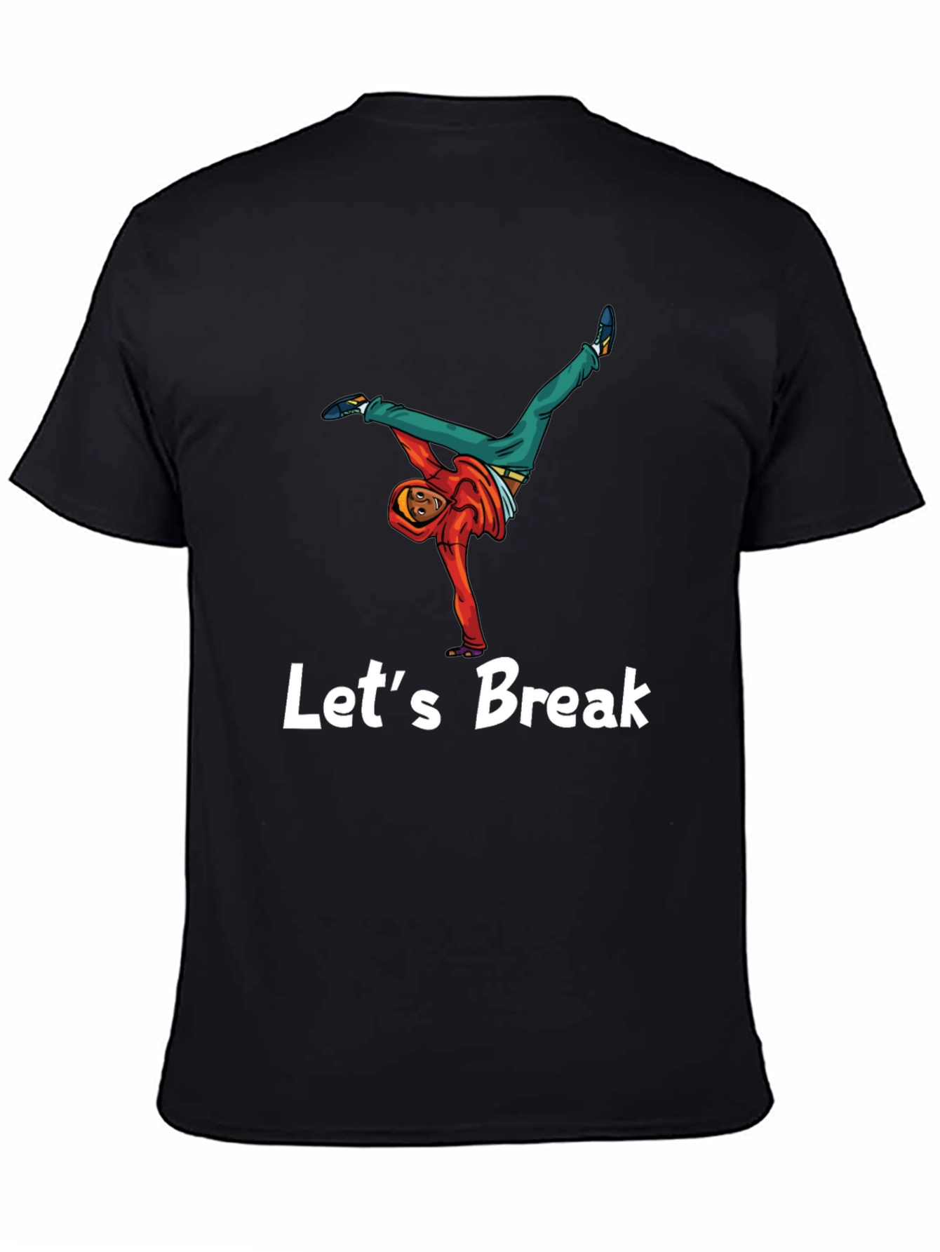 Lets Break Dance Tee - Black Graphic T-Shirt