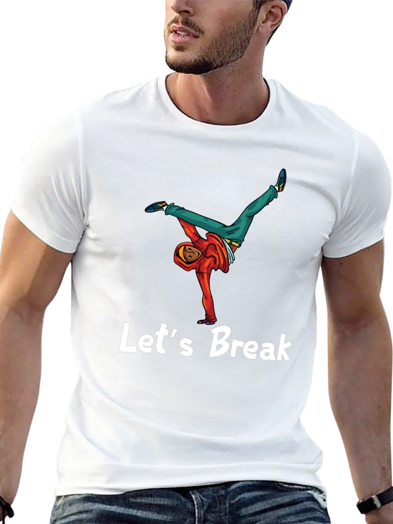 Lets Break Dance Tee - Black Graphic T-Shirt