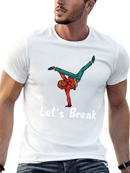 Lets Break Dance Tee - Black Graphic T-Shirt