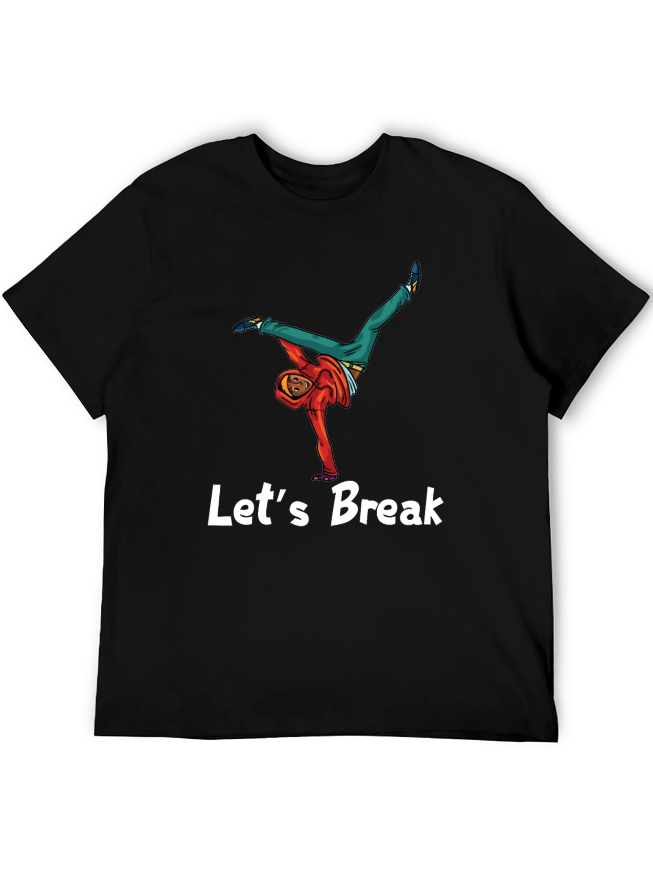 Lets Break Dance Tee - Black Graphic T-Shirt