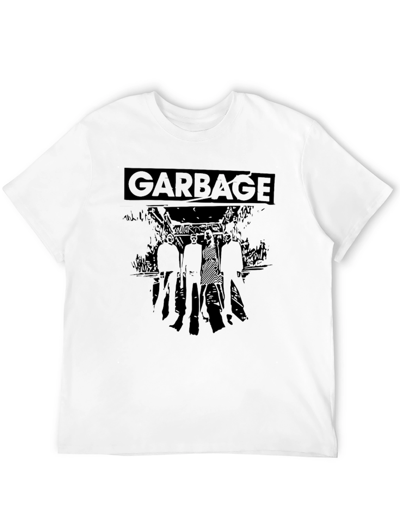 Garbage Band Graphic Black T-Shirt