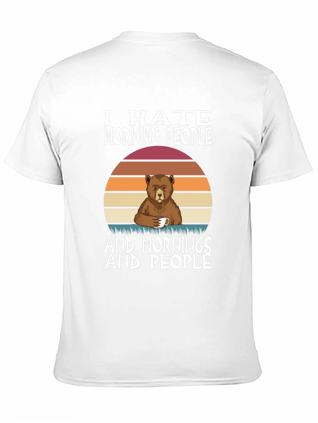 Funny I Hate Morning People Bear T-Shirt