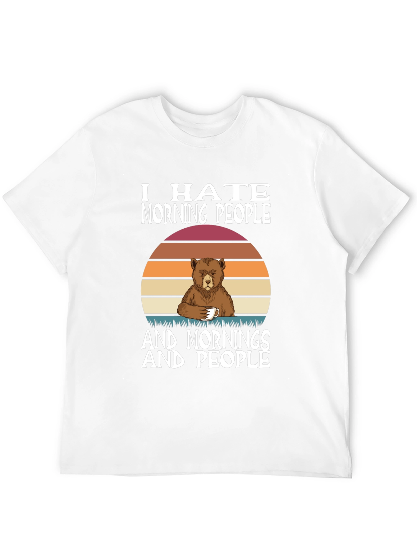 Funny I Hate Morning People Bear T-Shirt