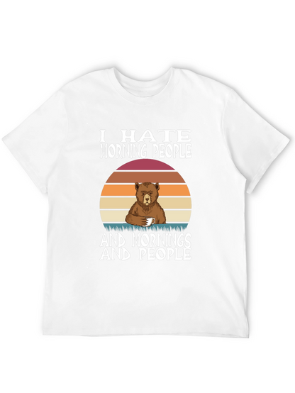 Funny I Hate Morning People Bear T-Shirt