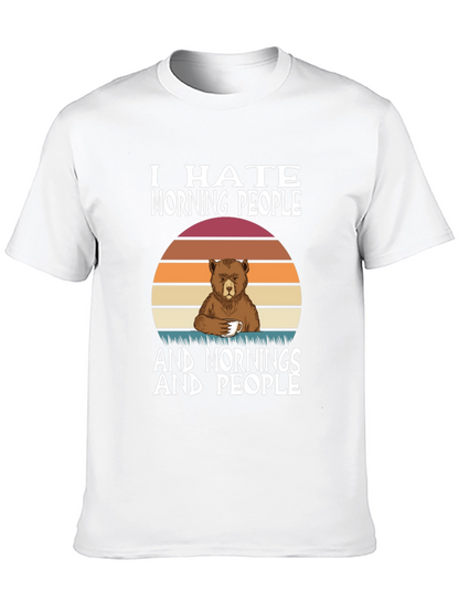 Funny I Hate Morning People Bear T-Shirt