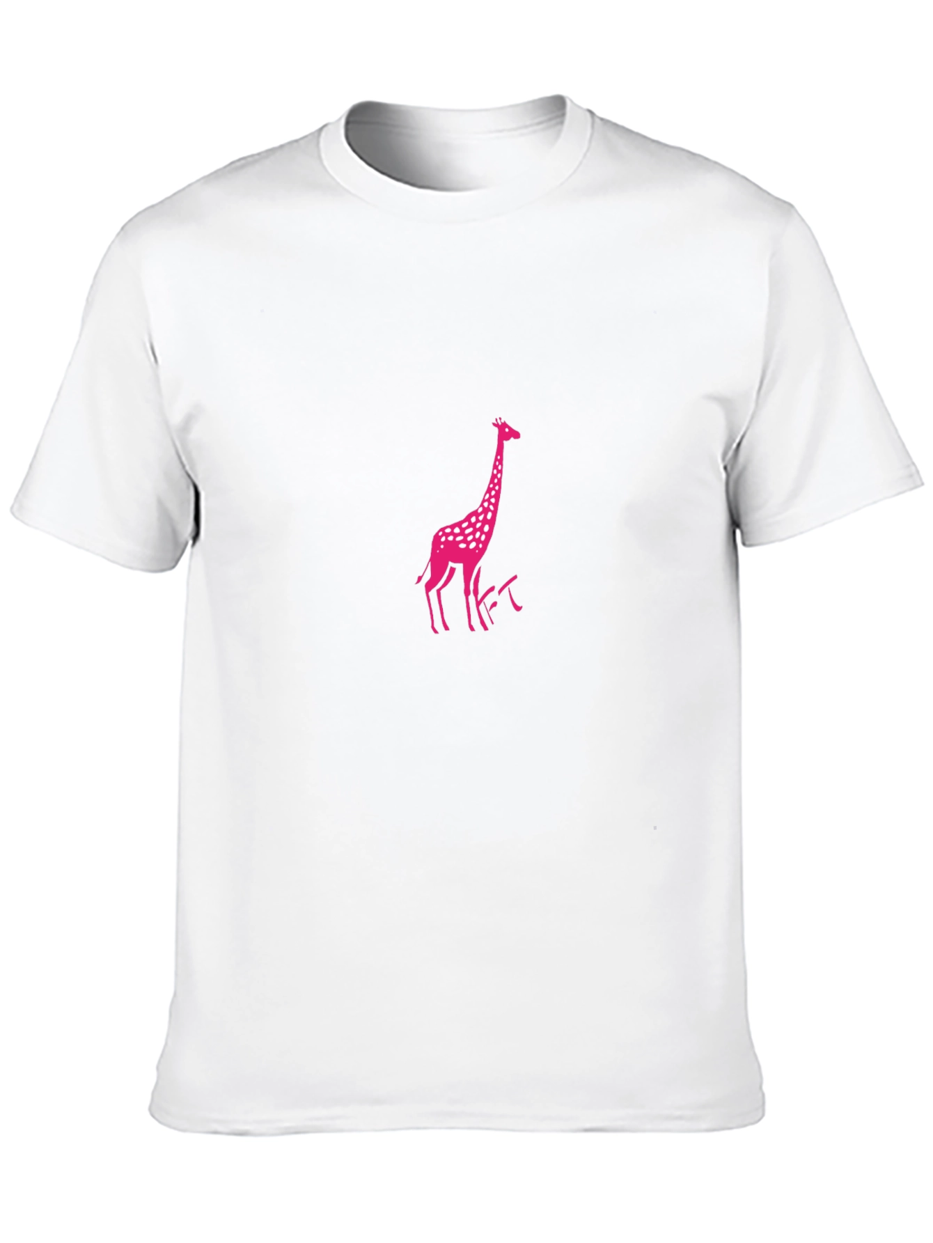 Pink Giraffe Black T-Shirt