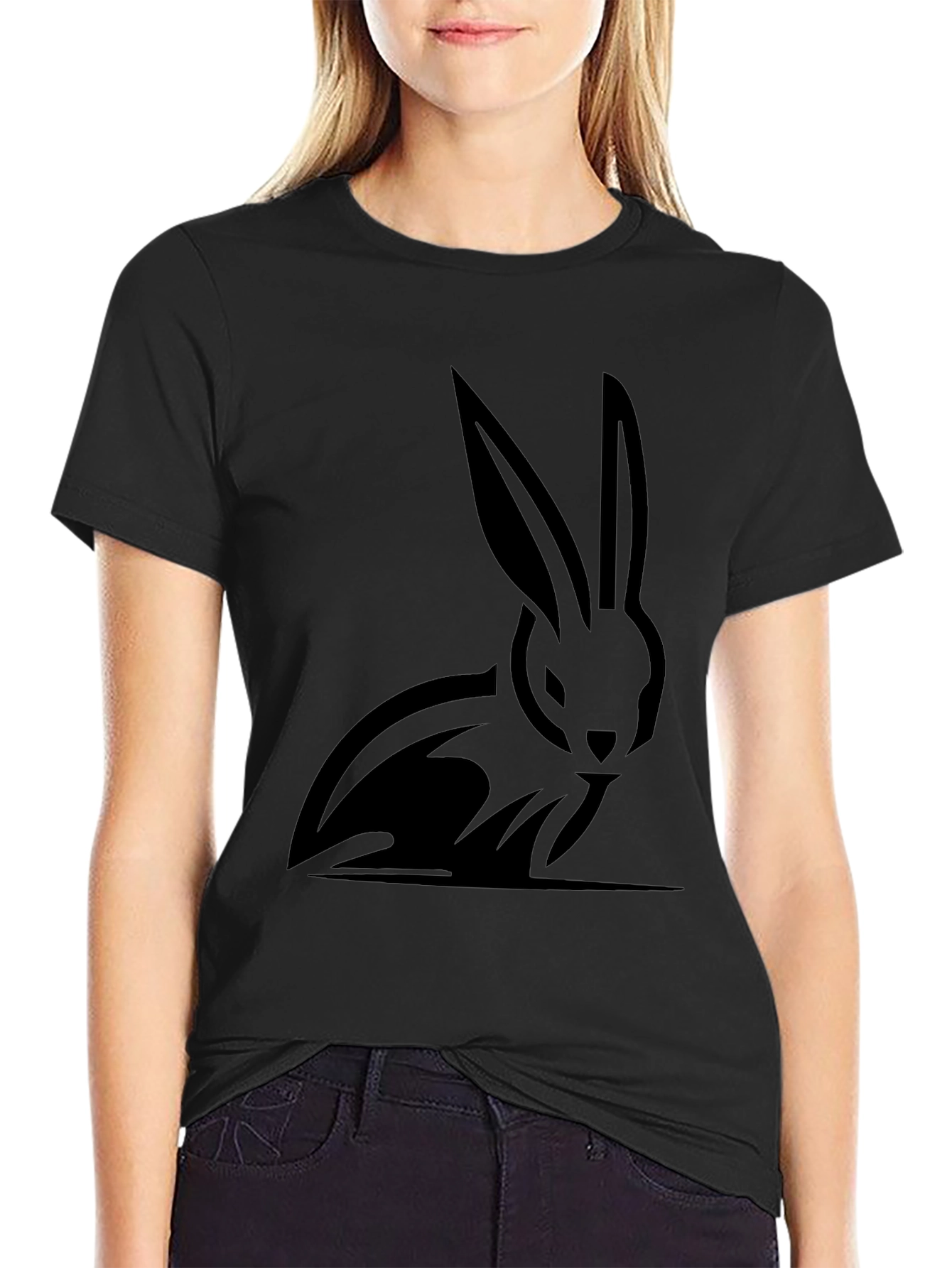 Black Rabbit Graphic T-Shirt - Stylish Mens Tee