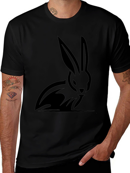 Black Rabbit Graphic T-Shirt - Stylish Mens Tee
