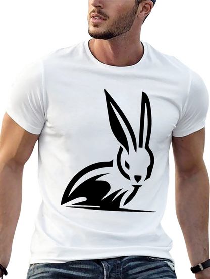 Black Rabbit Graphic T-Shirt - Stylish Mens Tee