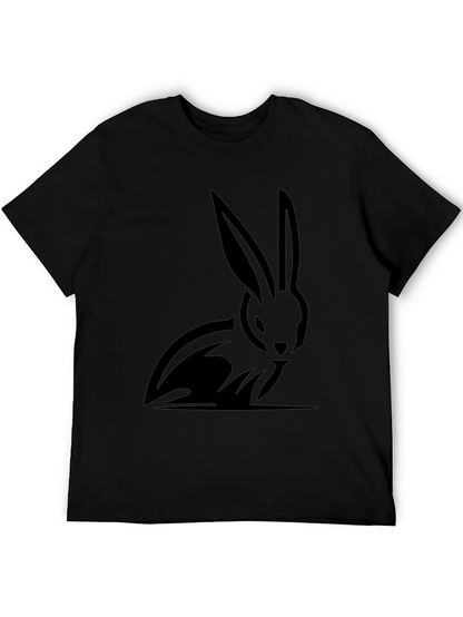 Black Rabbit Graphic T-Shirt - Stylish Mens Tee