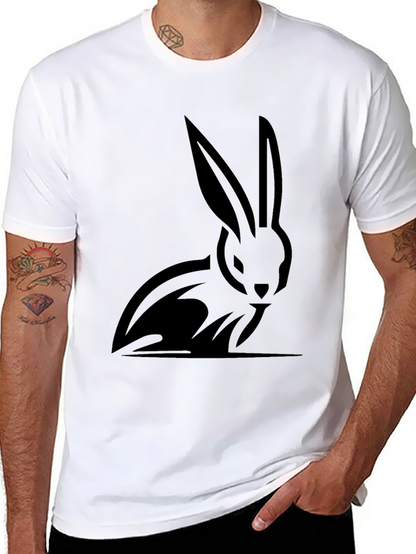 Black Rabbit Graphic T-Shirt - Stylish Mens Tee