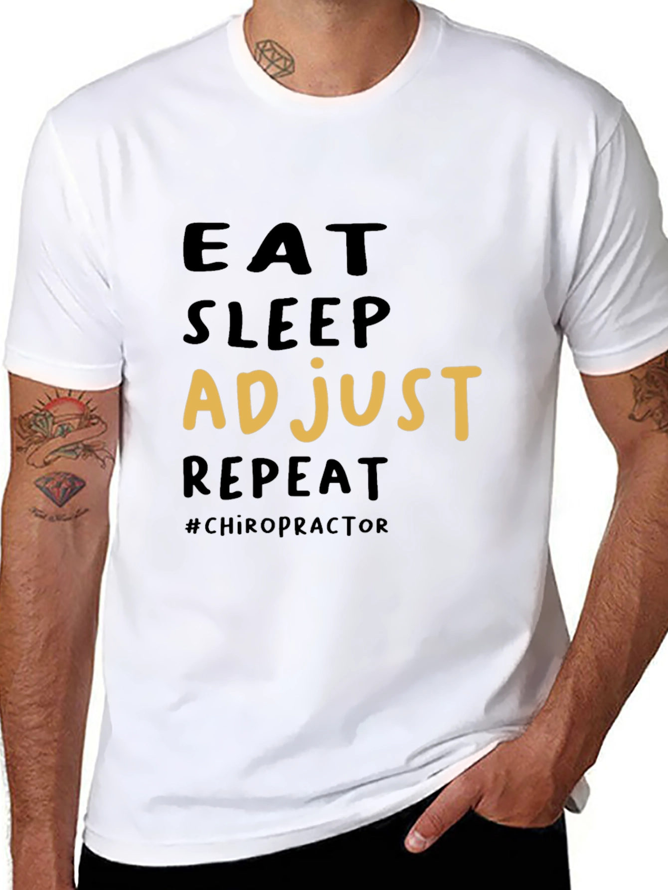 Eat Sleep Adjust Repeat Chiropractic T-Shirt