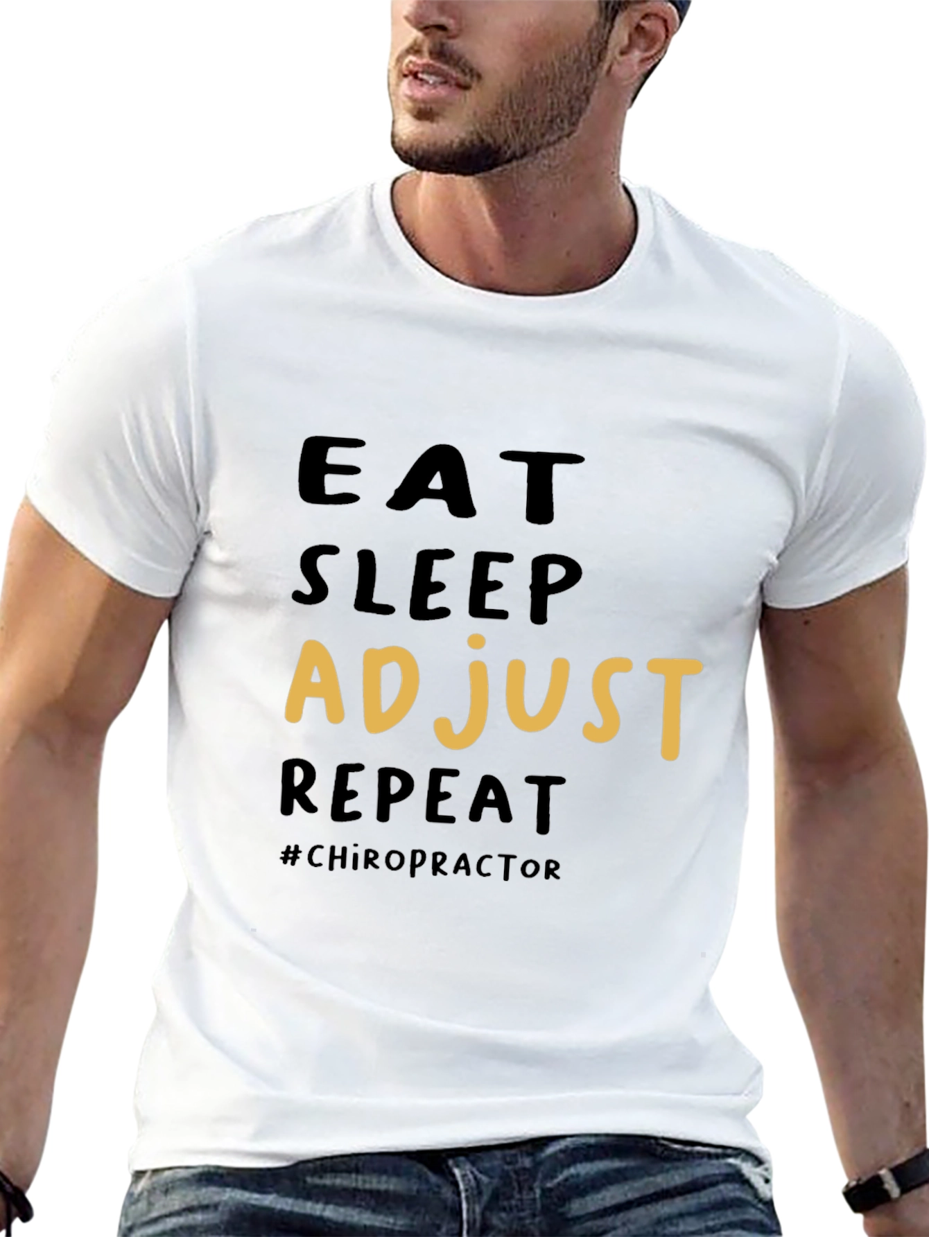 Eat Sleep Adjust Repeat Chiropractic T-Shirt