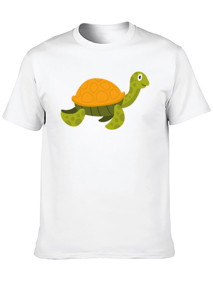 Cartoon Turtle Black T-Shirt