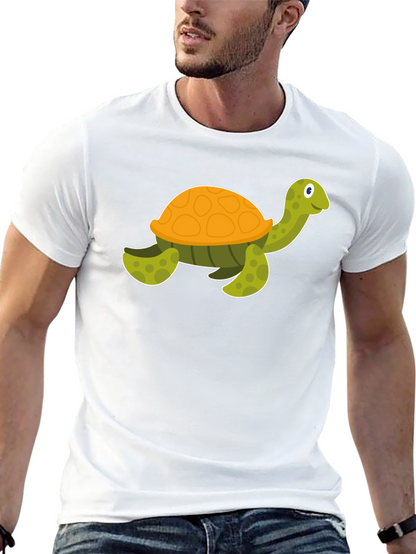 Cartoon Turtle Black T-Shirt