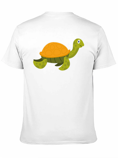 Cartoon Turtle Black T-Shirt