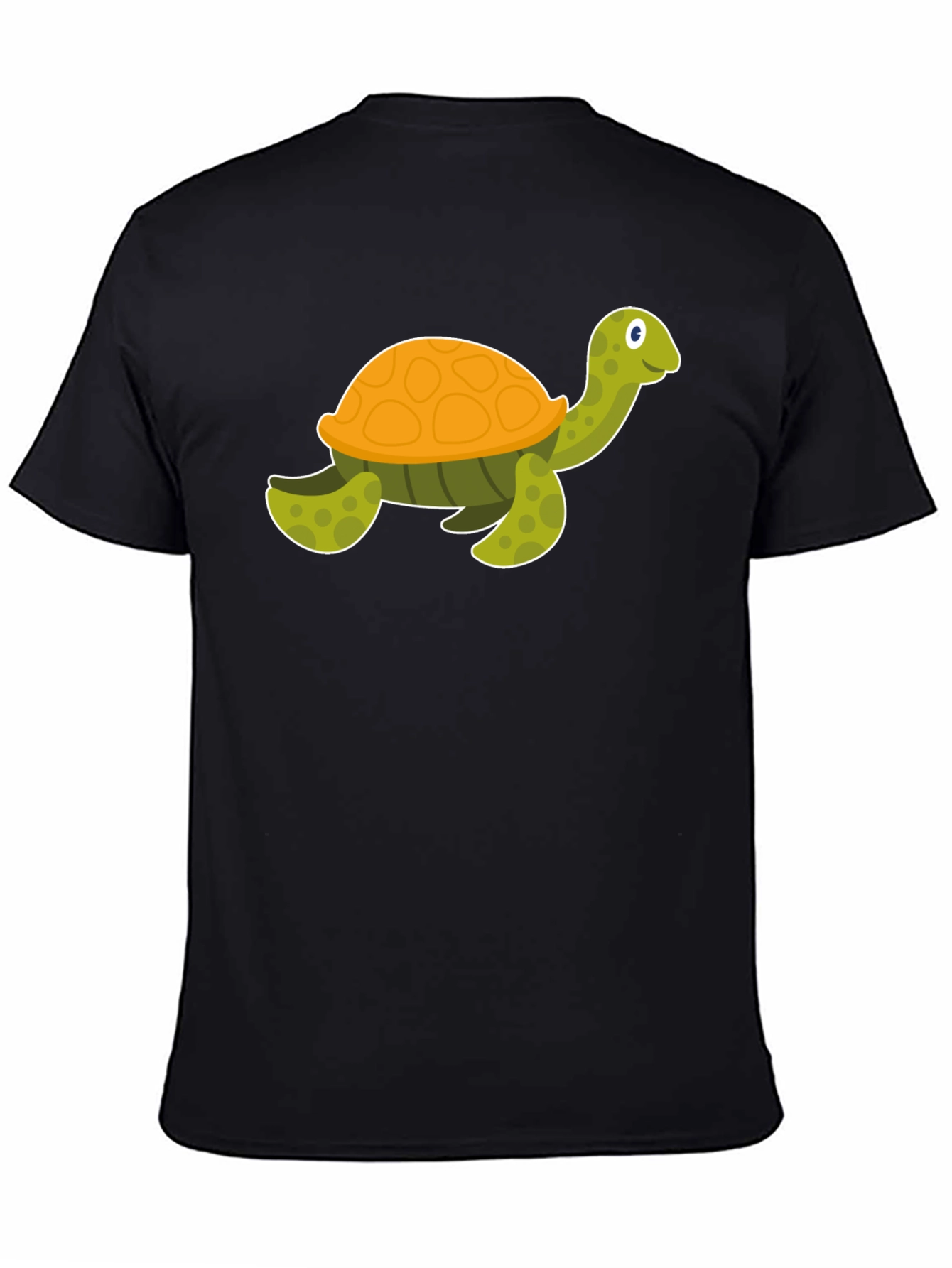 Cartoon Turtle Black T-Shirt