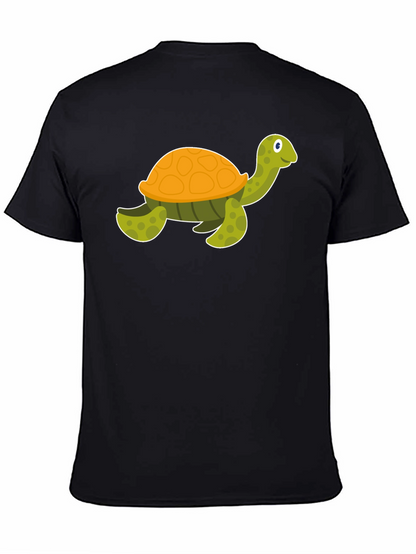 Cartoon Turtle Black T-Shirt