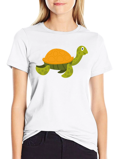 Cartoon Turtle Black T-Shirt