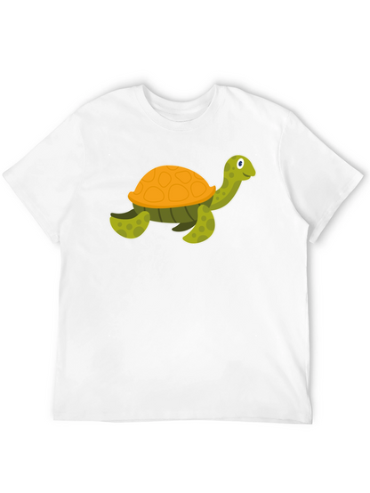 Cartoon Turtle Black T-Shirt