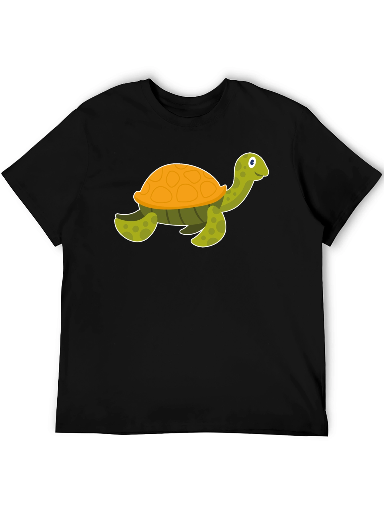 Cartoon Turtle Black T-Shirt