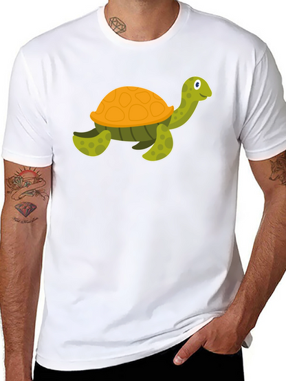 Cartoon Turtle Black T-Shirt