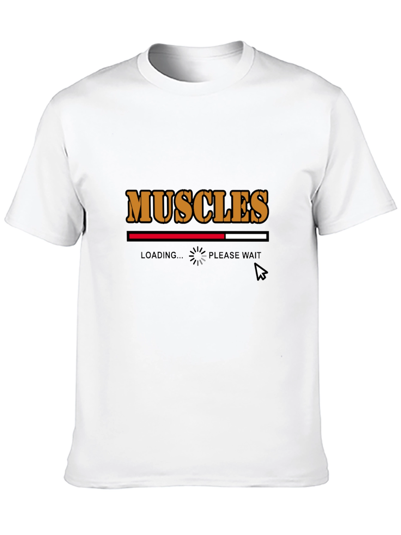 Muscles Loading Funny Black T-Shirt