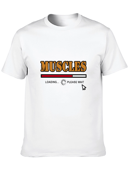 Muscles Loading Funny Black T-Shirt