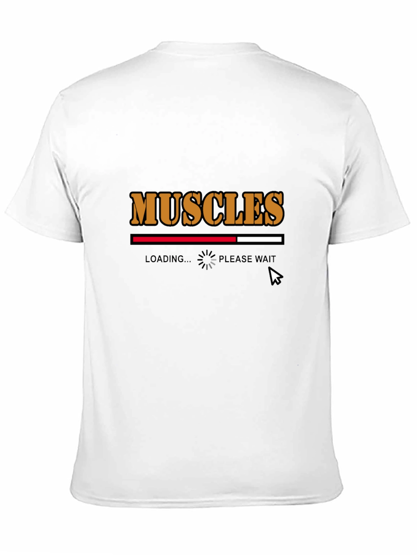 Muscles Loading Funny Black T-Shirt