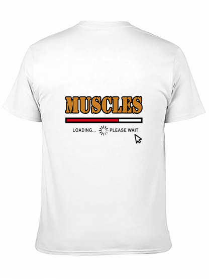 Muscles Loading Funny Black T-Shirt