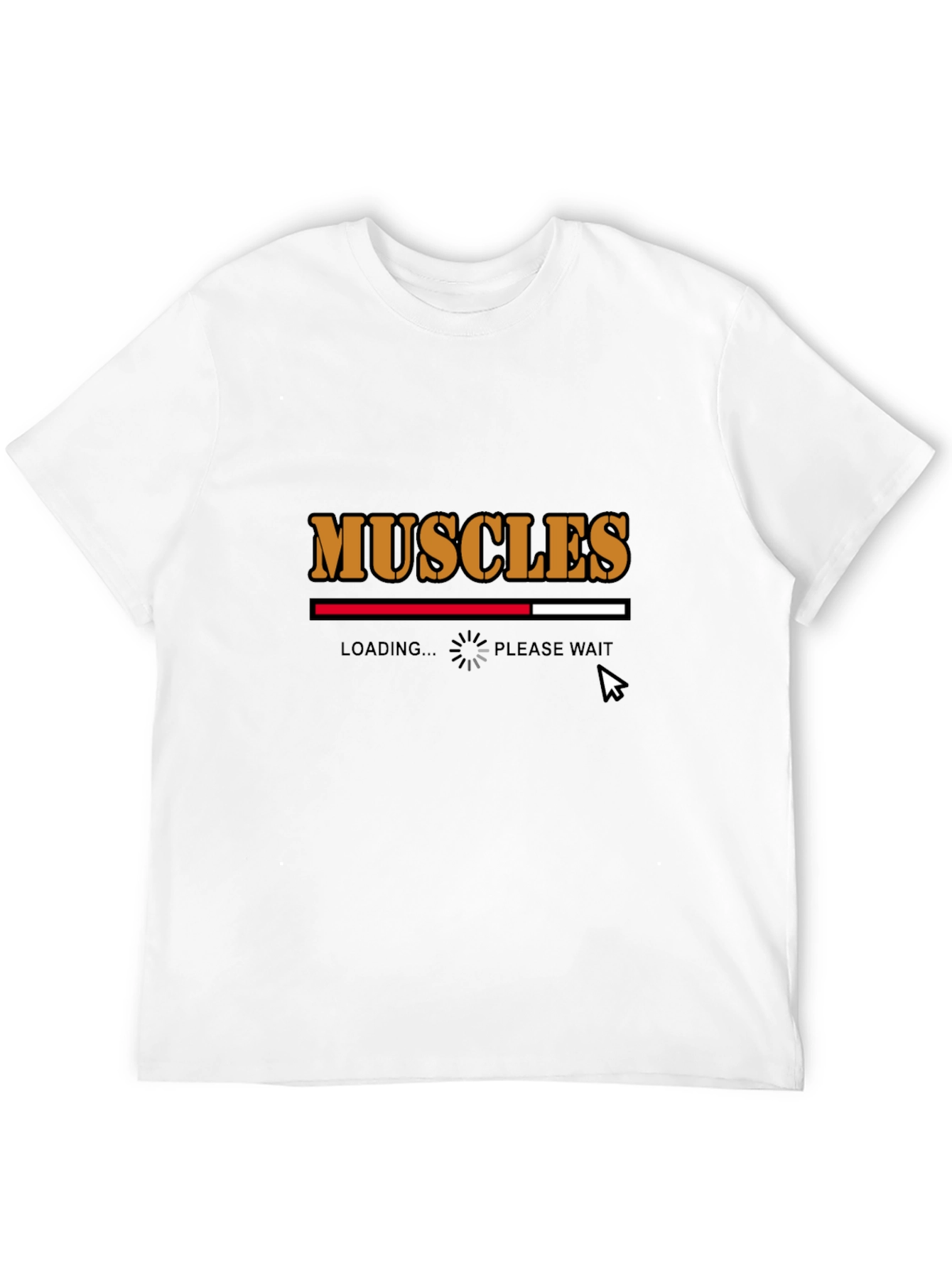 Muscles Loading Funny Black T-Shirt