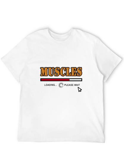 Muscles Loading Funny Black T-Shirt