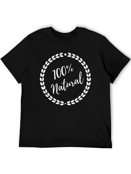 100% Natural Graphic Tee - Soft Cotton Blend T-Shirt
